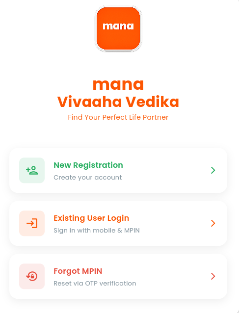 Sign in — registration and MPIN login